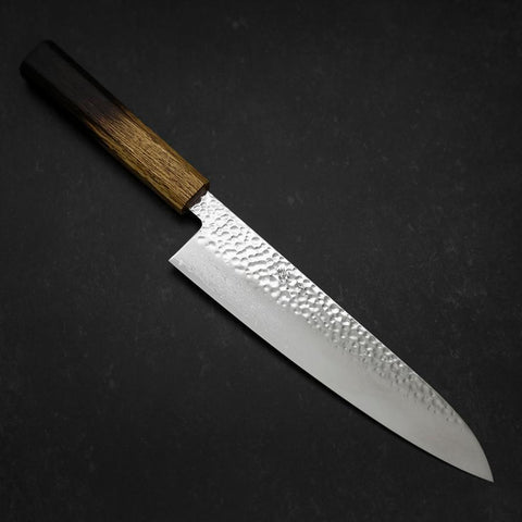 Gyuto VG-10 Tsuchime Damascus Yaki-Urushi Handle 210mm (8.3”)-[Musashi]-[Japanese-Kitchen-Knives]
