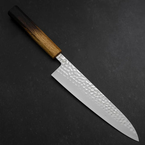 Gyuto VG-10 Tsuchime Damascus Yaki Urushi Handle 210mm (8.3”)-[Musashi]-[Japanese-Kitchen-Knives]