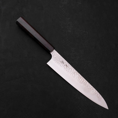 Gyuto VG-10 Tsuchime Ebony Handle 210mm (8.3”)-[Musashi]-[Japanese-Kitchen-Knives]