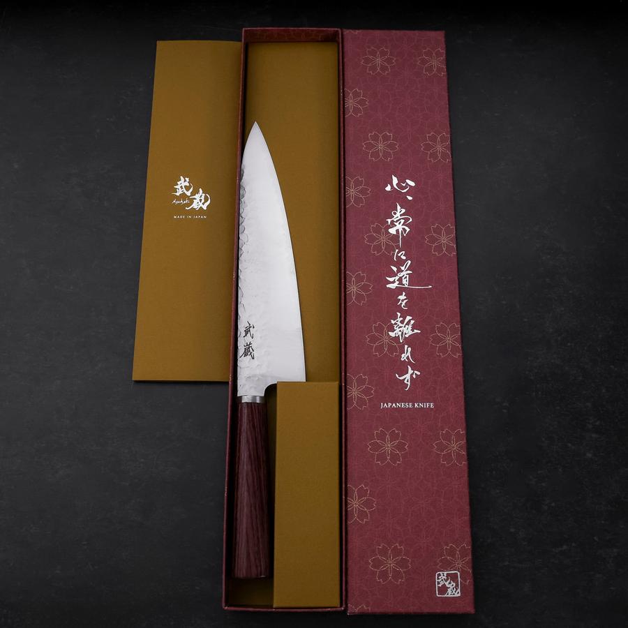 Gyuto VG-10 Tsuchime Oval Mahogany Handle 200mm (7.9”) – MUSASHI