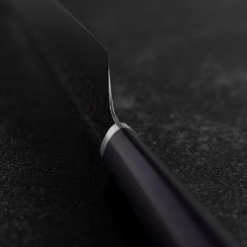 Gyuto VG-10 Tsuchime Oval Purple Handle 200mm (7.9”)-[Musashi]-[Japanese-Kitchen-Knives]