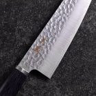 Gyuto VG-10 Tsuchime Oval Purple Handle 200mm-[Musashi]-[Japanese-Kitchen-Knives]
