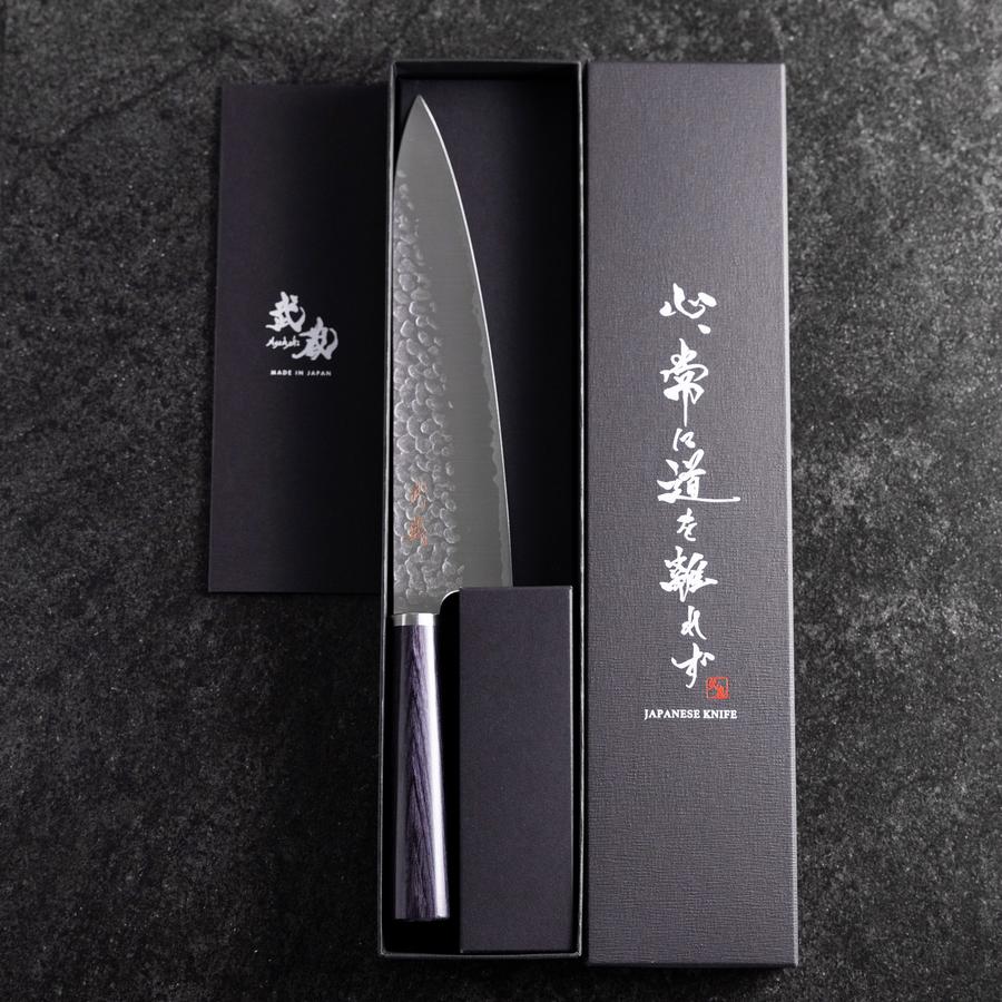 牛刀 VG-10 槌目 紫柄 200mm – MUSASHI