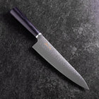 Gyuto VG-10 Tsuchime Oval Purple Handle 200mm-[Musashi]-[Japanese-Kitchen-Knives]