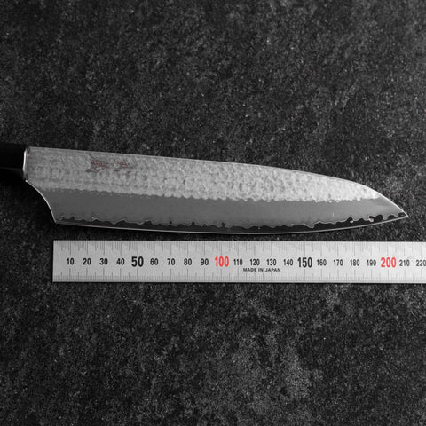 Gyuto VG-5 Tsuchime Buffalo Bubinga Handle 210mm (8.3”)-[Musashi]-[Japanese-Kitchen-Knives]