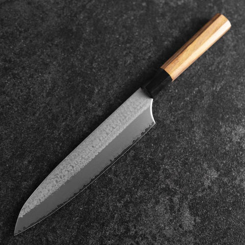 Gyuto VG-5 Tsuchime Buffalo Bubinga Handle 210mm-[Musashi]-[Japanese-Kitchen-Knives]