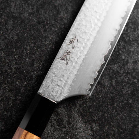 Gyuto VG-5 Tsuchime Buffalo Bubinga Handle 210mm-[Musashi]-[Japanese-Kitchen-Knives]