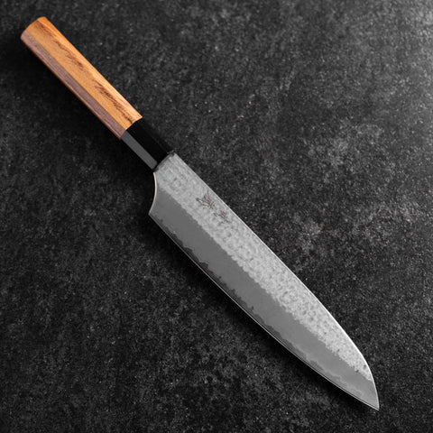 Gyuto VG-5 Tsuchime Buffalo Bubinga Handle 210mm-[Musashi]-[Japanese-Kitchen-Knives]