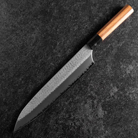 Gyuto VG-5 Tsuchime Buffalo Bubinga Handle 240mm-[Musashi]-[Japanese-Kitchen-Knives]