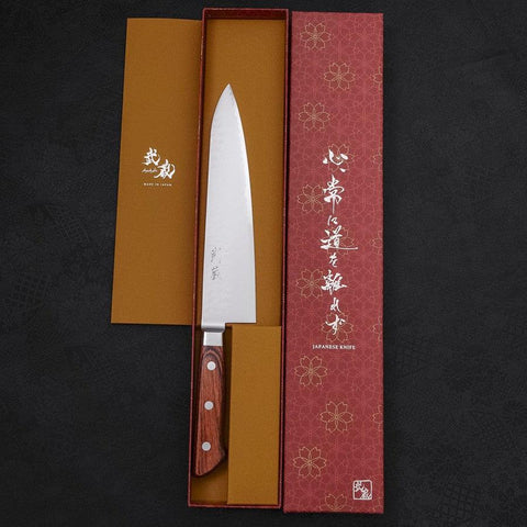 Gyuto VG-5 Tsuchime Western Handle 210mm-[Musashi]-[Japanese-Kitchen-Knives]