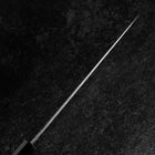 Gyuto White Steel #1 Kurouchi Tsuchime Buffalo Ebony Handle 210mm-[Musashi]-[Japanese-Kitchen-Knives]