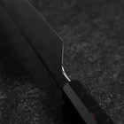 Gyuto White Steel #1 Mirror Moon-Fuji Water Honyaki Buffalo Ebony Handle With Sheath 240mm (9.4”)-[Musashi]-[Japanese-Kitchen-Knives]
