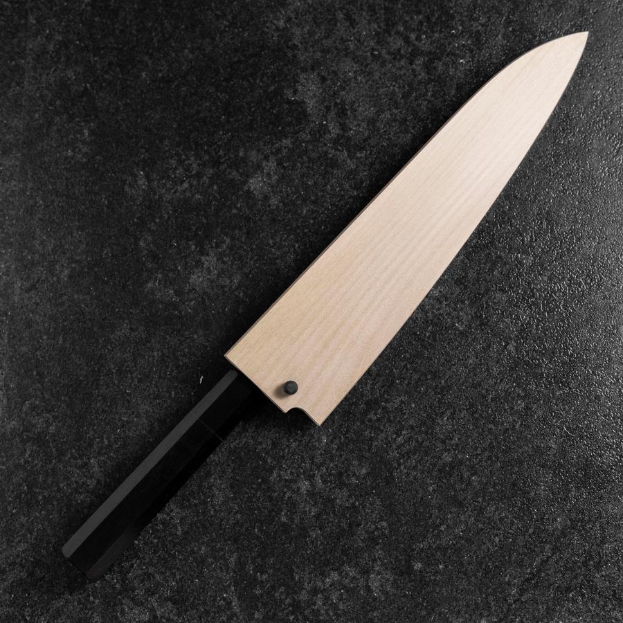 牛刀 白一水本焼 月富士 鏡面 黒檀水牛柄 240mm – MUSASHI