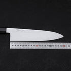 Gyuto White Steel #1 Mirror Water Honyaki Buffalo Ebony Handle With Sheath 210mm (8.3”)-[Musashi]-[Japanese-Kitchen-Knives]