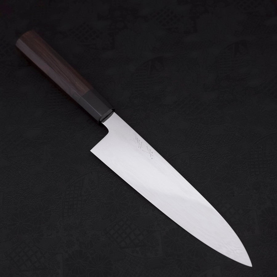 牛刀 白一水本焼 鏡面 黒檀水牛柄 210mm – MUSASHI