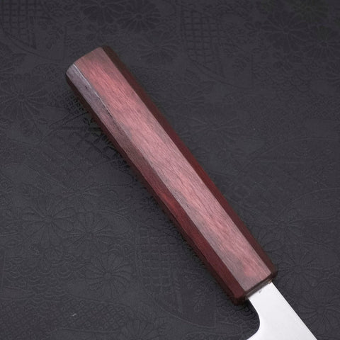 Gyuto White Steel #1 Polished Purple Urushi Handle 210mm (8.3”)-[Musashi]-[Japanese-Kitchen-Knives]