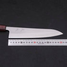 Gyuto White Steel #1 Polished Purple Urushi Handle 210mm (8.3”)-[Musashi]-[Japanese-Kitchen-Knives]