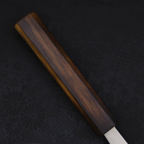 Gyuto White Steel #1 Polished Sumi Urushi Handle 210mm (8.3”)-[Musashi]-[Japanese-Kitchen-Knives]