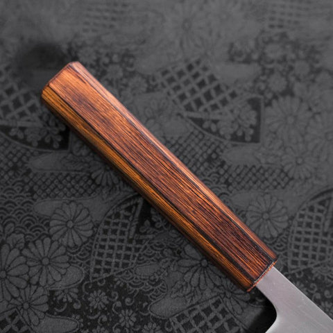 Gyuto White Steel #1 Polished Sumi Urushi Handle 240mm (9.4”)-[Musashi]-[Japanese-Kitchen-Knives]