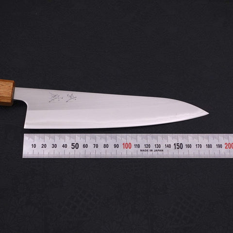 Gyuto White Steel #1 Polished Yaki Urushi Handle 180mm (7”)-[Musashi]-[Japanese-Kitchen-Knives]