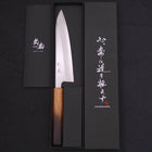 Gyuto White Steel #1 Polished Yaki Urushi Handle 180mm (7”)-[Musashi]-[Japanese-Kitchen-Knives]