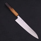 Gyuto White Steel #1 Polished Yaki Urushi Handle 210mm (8.3”)-[Musashi]-[Japanese-Kitchen-Knives]