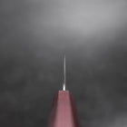 Gyuto White Steel #1 Stainless Clad Tsuchime Purple Urushi Handle 240mm (9.4”)-[Musashi]-[Japanese-Kitchen-Knives]
