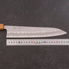 Gyuto White Steel #1 Stainless Clad Tsuchime Yaki Urushi Handle 240mm (9.4”)-[Musashi]-[Japanese-Kitchen-Knives]