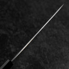 Gyuto White Steel #2 Chokin Kasumi Pagoda Sakura Buffalo Ebony Handle 210mm (8.3”)-[Musashi]-[Japanese-Kitchen-Knives]