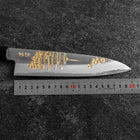 Gyuto White Steel #2 Chokin Kasumi Pagoda Sakura Buffalo Ebony Handle 210mm (8.3”)-[Musashi]-[Japanese-Kitchen-Knives]