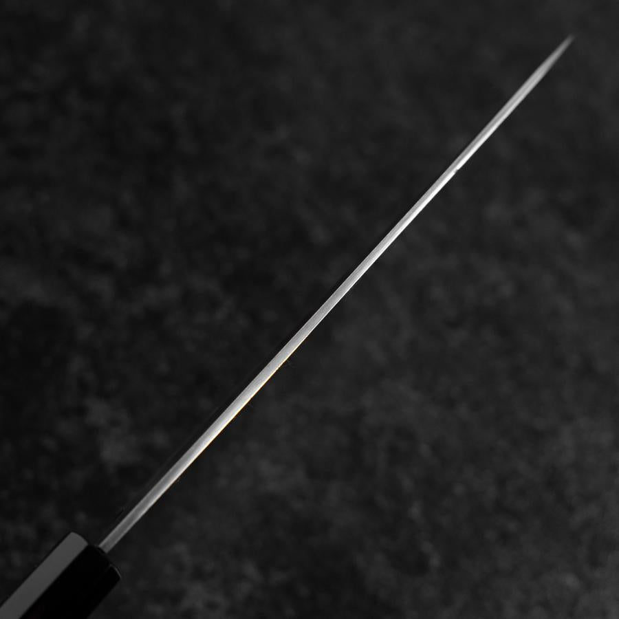 Gyuto White Steel #2 Chokin Kasumi Pagoda Sakura Buffalo Ebony Handle 210mm-[Musashi]-[Japanese-Kitchen-Knives]