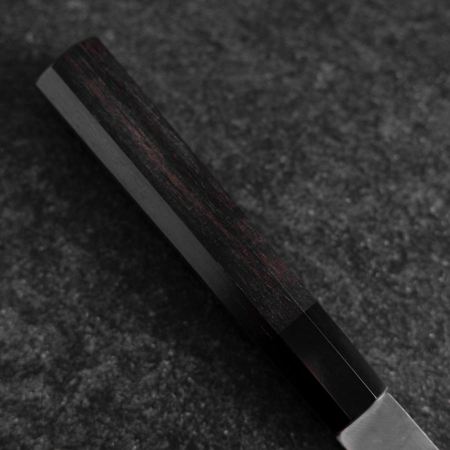 Gyuto White Steel #2 Chokin Kasumi Pagoda Sakura Buffalo Ebony Handle 210mm-[Musashi]-[Japanese-Kitchen-Knives]