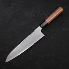 Gyuto White Steel #2 Kasumi Buffalo Teak Handle 210mm (8.3”)-[Musashi]-[Japanese-Kitchen-Knives]