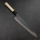Gyuto White Steel #2 Kurouchi Buffalo Magnolia Handle 240mm-[Musashi]-[Japanese-Kitchen-Knives]