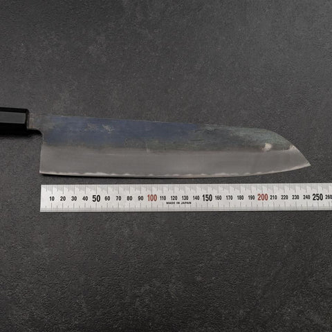 Gyuto White Steel #2 Kurouchi Buffalo Magnolia Handle 240mm（wider width） (9.4”)-[Musashi]-[Japanese-Kitchen-Knives]