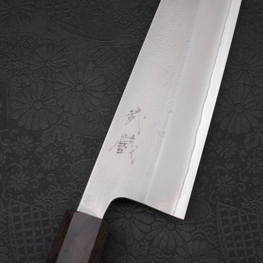 Gyuto White Steel #2 Nashiji Ebony Handle 210mm (8.3”)-[Musashi]-[Japanese-Kitchen-Knives]