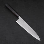 Gyuto White Steel #2 Nashiji Ebony Handle 210mm (8.3”)-[Musashi]-[Japanese-Kitchen-Knives]