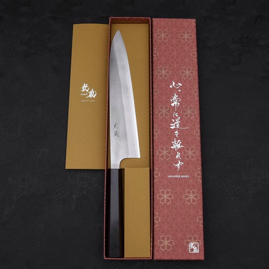 牛刀 白紙2号 梨地 黒檀柄 240mm – MUSASHI