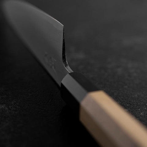 Gyuto White Steel #2 Polished Buffalo Magnolia Handle 165mm-[Musashi]-[Japanese-Kitchen-Knives]