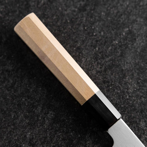 Gyuto White Steel #2 Polished Buffalo Magnolia Handle 165mm-[Musashi]-[Japanese-Kitchen-Knives]
