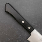 Gyuto White Steel #2 Stainless Clad Polished Western Black Handle 180mm (7”)-[Musashi]-[Japanese-Kitchen-Knives]