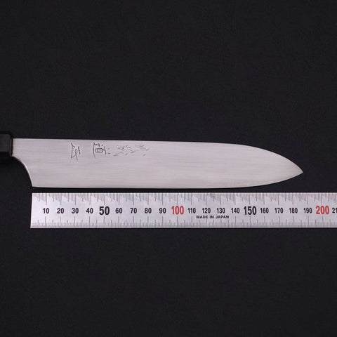 Gyuto White Steel #2 Super Polished Buffalo Ebony Handle 190mm (7.5”)-[Musashi]-[Japanese-Kitchen-Knives]