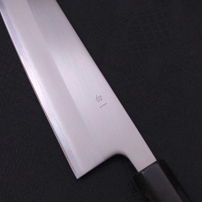 Gyuto White steel #1 Polished Buffalo Magnolia Handle 210mm-White steel #1-Polished-Japanese Handle-[Musashi]-[Japanese-Kitchen-Knives]