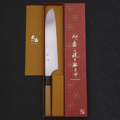 Gyuto White steel #1 Super Polished Buffalo Magnolia Handle 240mm-Japanese Handle-[Musashi]-[Japanese-Kitchen-Knives]