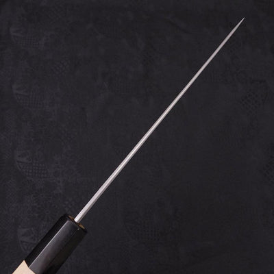 Gyuto White steel #2 Kurouchi Buffalo Magnolia Handle 200mm-White steel #2-Kurouchi-Japanese Handle-[Musashi]-[Japanese-Kitchen-Knives]