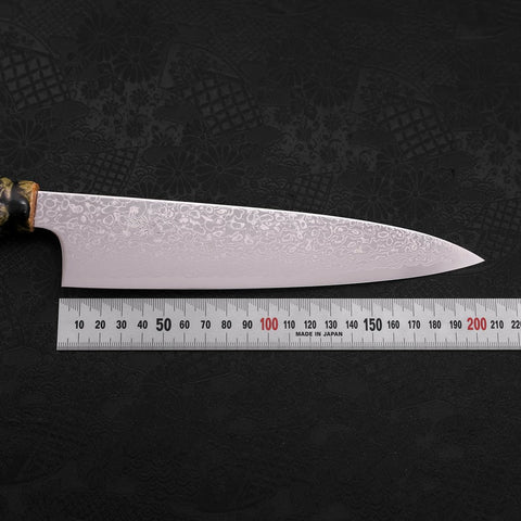 Gyuto ZA-18 Damascus Ceramics Dragon Handle 210mm (8.3”)-[Musashi]-[Japanese-Kitchen-Knives]