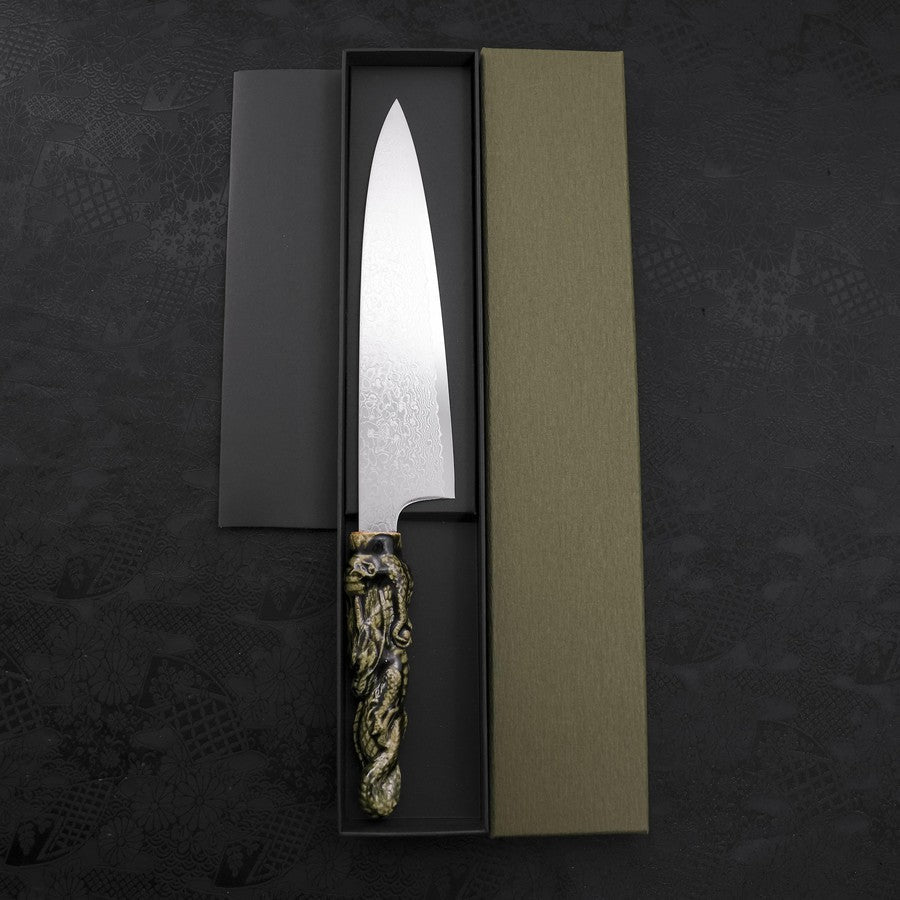 牛刀 VG-1 磨き セラミックドラゴン柄 210mm – MUSASHI