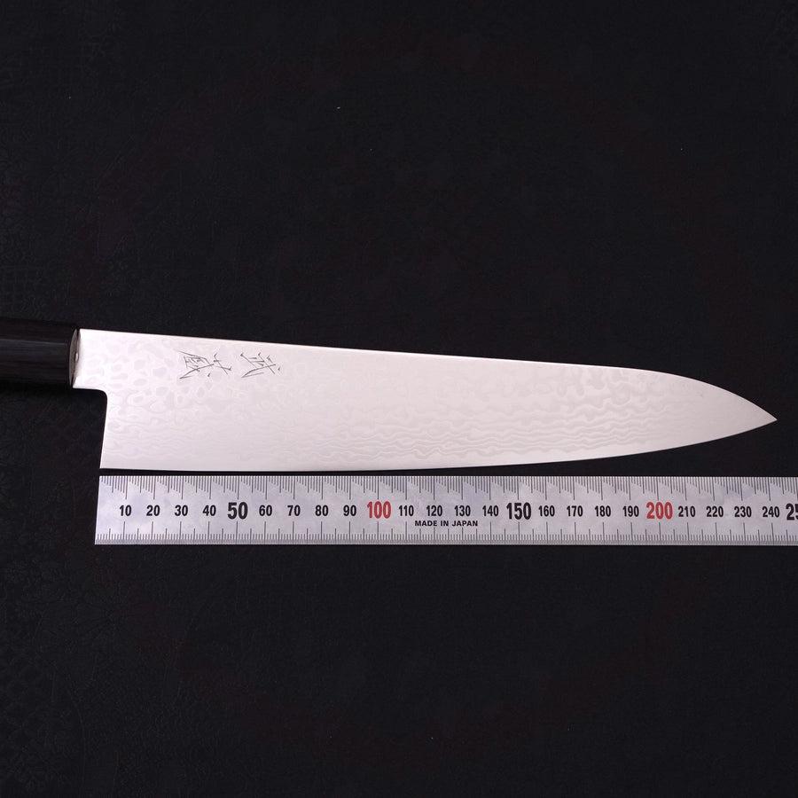 Gyuto ZA-18 Damascus Shitan Handle 240mm-ZA-18-Damascus-Japanese Handle-[Musashi]-[Japanese-Kitchen-Knives]