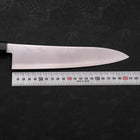 Gyuto ZDP-189 Polished Buffalo Teak Handle 210mm (8.3”)-[Musashi]-[Japanese-Kitchen-Knives]