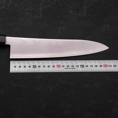 Gyuto ZDP-189 Polished Buffalo Teak Handle 210mm (8.3”)-[Musashi]-[Japanese-Kitchen-Knives]